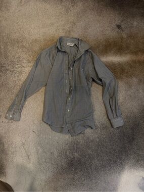 Men's Blue Stripe Button-Down Shirt